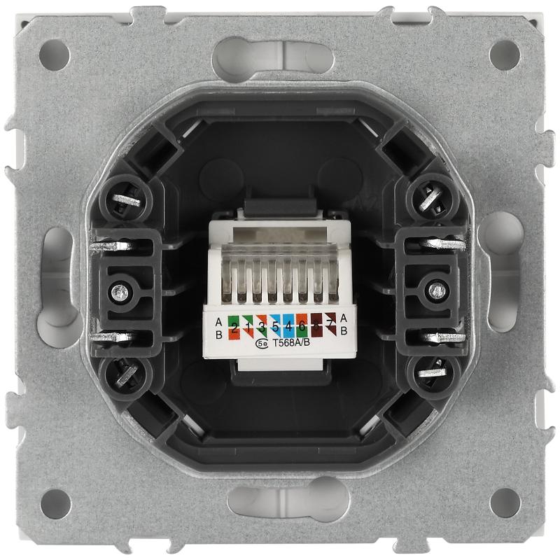 Розетка Galaxy 15-3107-01 информационная RJ45 IP20 белый | Б0070735 | ЭРА — миниатюра 2
