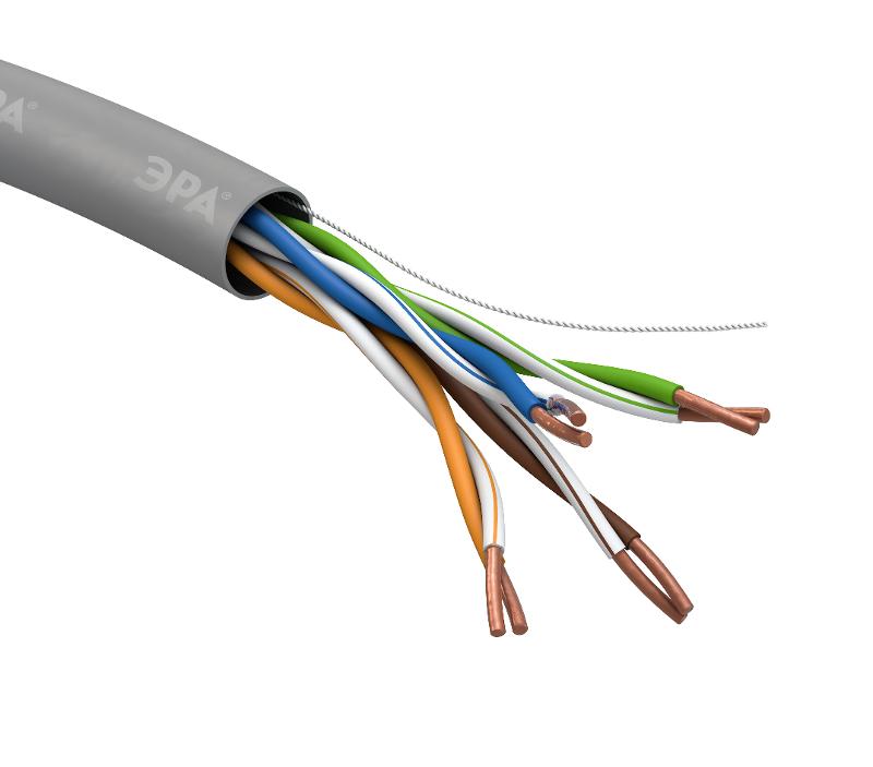 ЭРА Кабель витая пара U/UTP 4x2x24AWG Cat5e CU PVC 305м SIMPLE | Б0044426 | ЭРА — миниатюра 3
