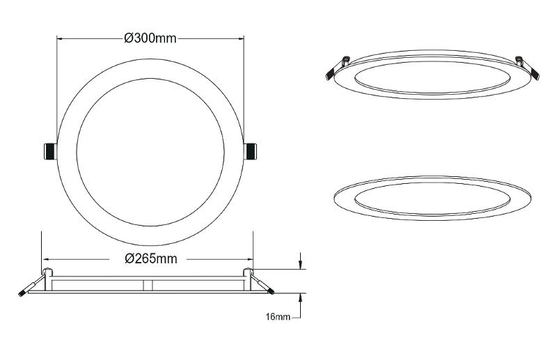 Светильник светодиодный встраиваемый downlight LED 1 24Вт 6500К белый круг | Б0019835 | ЭРА — миниатюра 4