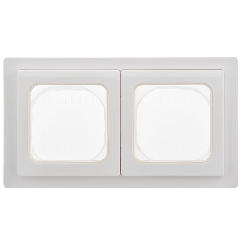 FLITE Рамка 2-местная IP55 Рпро-2-55-ФлБ белый | FI-M20-32-55-K01 | IEK — миниатюра 2