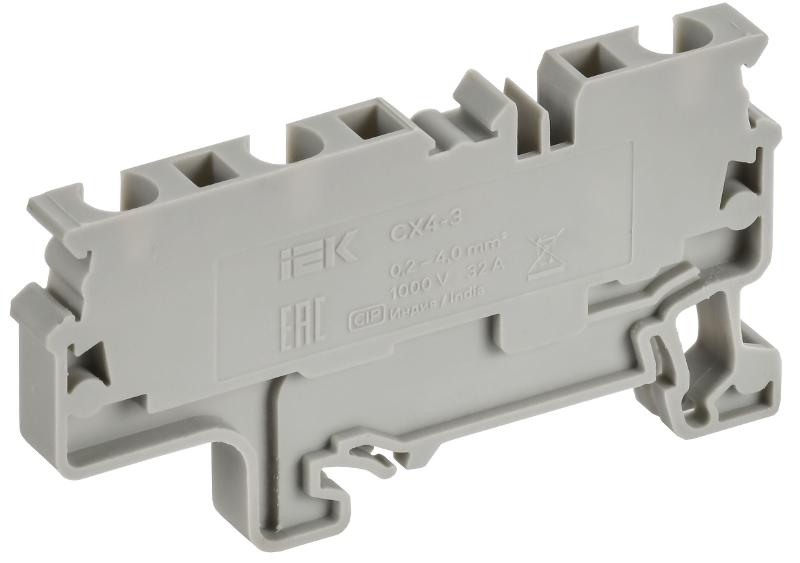 ARMAFIX Клемма пруж. CX4-3 4мм2 3-конт. серая | AF-CT40-00-3-K03-004 | IEK — миниатюра 2