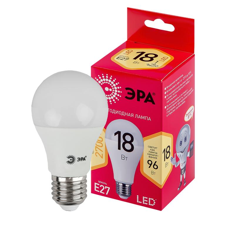 Лампа светодиодная LED A65-18W-827-E27 R (диод, груша, 18Вт, тепл, E27) | Б0051850 | ЭРА — миниатюра 1