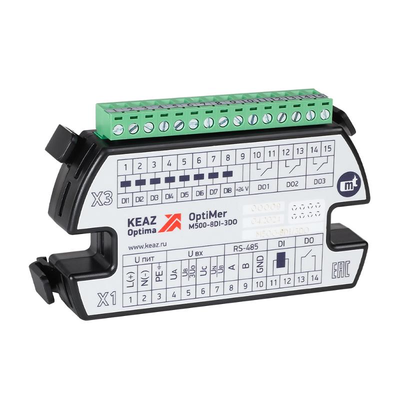 Модуль расширения OptiMer-M500-8DI-3DO | 351304 | КЭАЗ — КЭАЗ (Курский электроаппаратный завод)