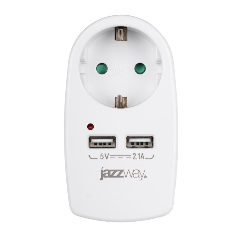 Адаптер AD-1GU USB, заземл. | .5051744 | Jazzway — Jazzway