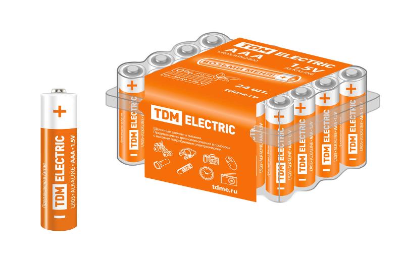 Элемент питания LR03 AAA Alkaline 1,5V BOX-24 | SQ1702-0033 | TDM — TDM ELECTRIC