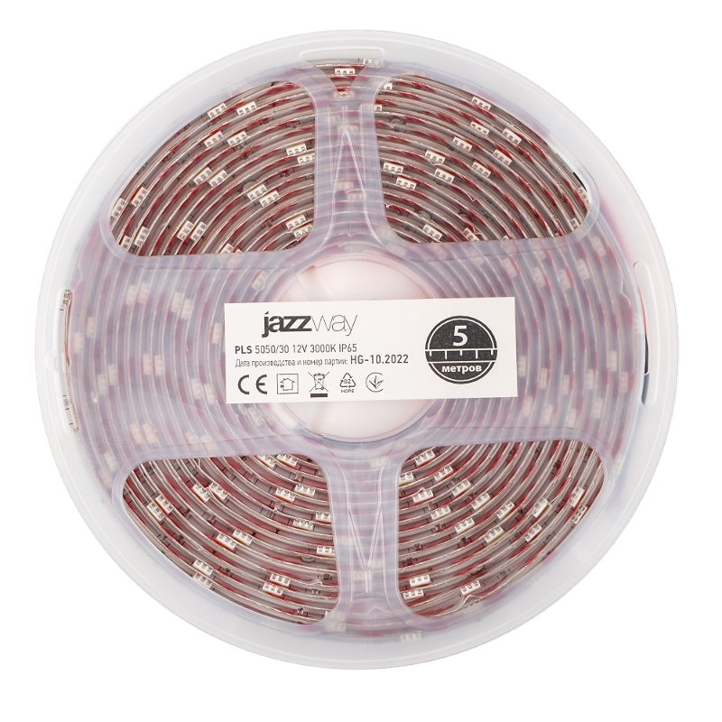 Лента светодиодная PLS 5050/30-12V Warmwhite IP65 (5м) | .3327538 | Jazzway — Jazzway