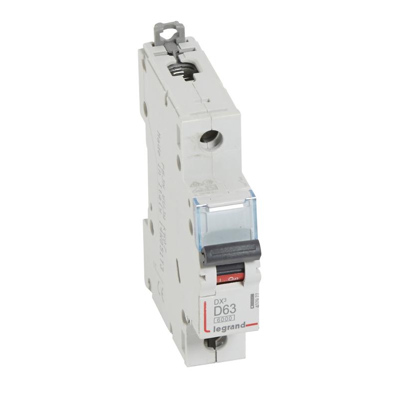 Выключатель автоматический  однополюсный DX3 6000 63А D 10кА | 407977 | Legrand — Legrand