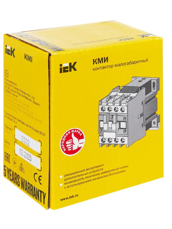 Контактор КМИ-11210 12А 24В/АС3 1НО  | KKM11-012-024-10 | IEK — миниатюра 11