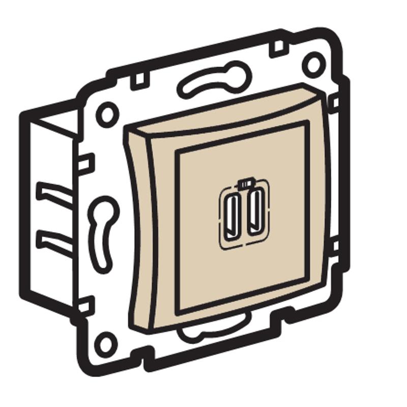 Valena Сл. кость Розетка 2-ая USB — миниатюра 2