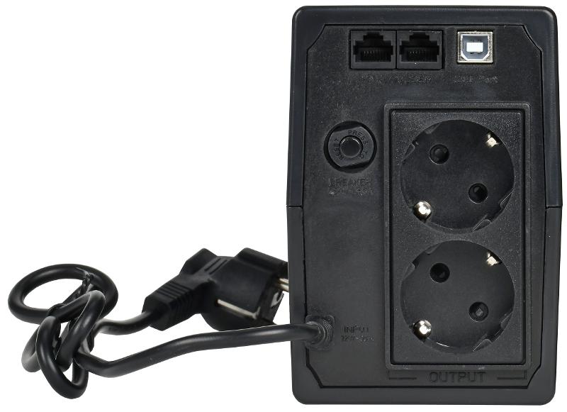ITK ELECTRA ET ИБП 800ВА/480Вт с АКБ 1х9AH USB Schuko | EET-0800VA-1-001-S | ITK — миниатюра 3