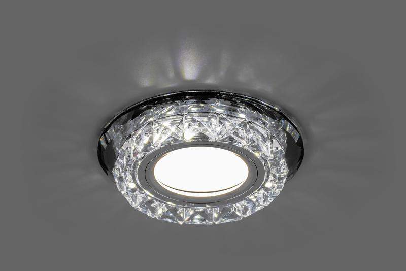 Светильник точечный встраиваемый под лампу, с LED подсветкой CD878 15LED*2835 SMD 4000K, MR16 50W G5.3, прозрачный, прозрачный | 28823 | FERON — миниатюра 2