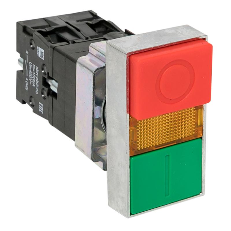 Кнопка  LAY5-BW8465 "I-O" прямоугольная 230В NO+NC EKF PROxima | pbn-bw8465 | EKF — миниатюра 3