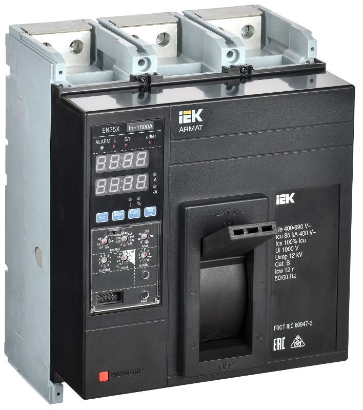 ARMAT Авт. выкл. лит. корпус 3P N 85кА 1600А эл. станд. | AR-MCCB-3N-085-1600A-ELSC | IEK — фото 1 | Sento