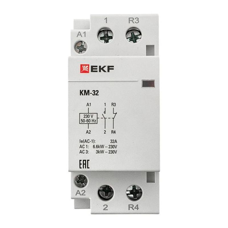 Контактор модульный КМ 32А NО+NC (2 мод.) EKF PROxima | km-2-32-11 | EKF — миниатюра 7
