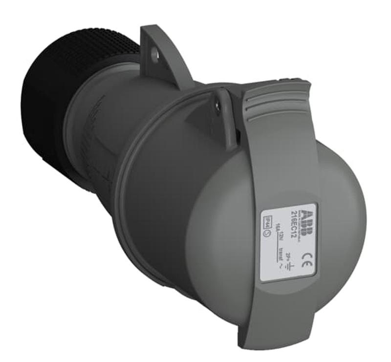 Розетка кабельная Easy&Safe 216EC12,16А,2P+E,IP44,12ч|2CMA102006R1000| ABB — ABB