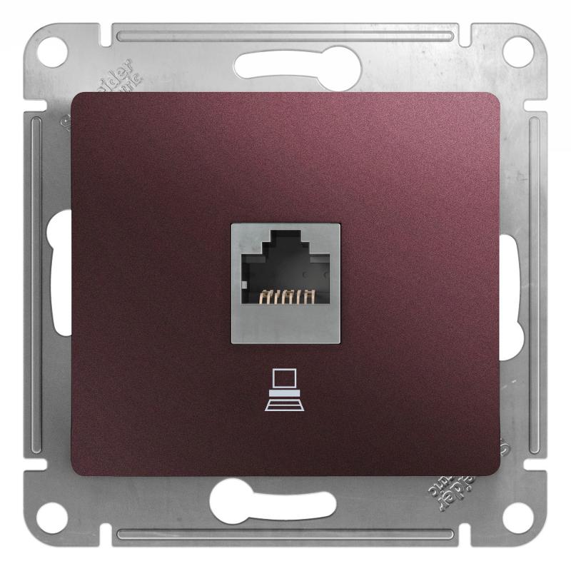 Glossa Баклажановый Розетка компьютерная RJ45 кат.5E | GSL001181K | SE — Systeme Electric