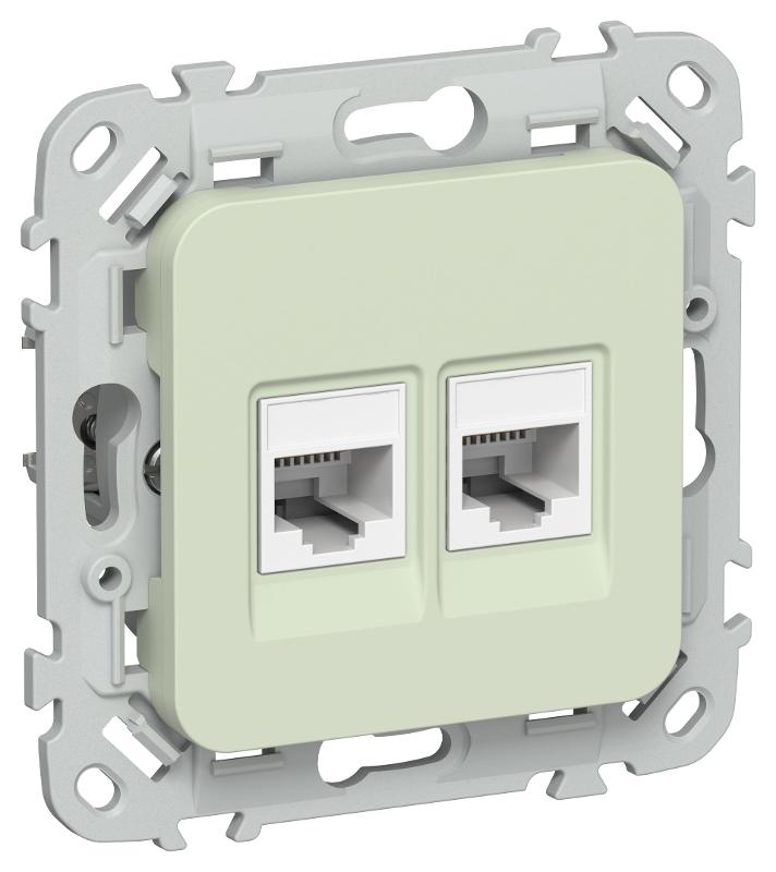 FLITE Розетка 2-ая RJ45/RJ11 кат.5Е/3 UTP РКТ5е/3-2-0-ФлП панг | FI-KT22-1-K92 | IEK — IEK (ИЭК)