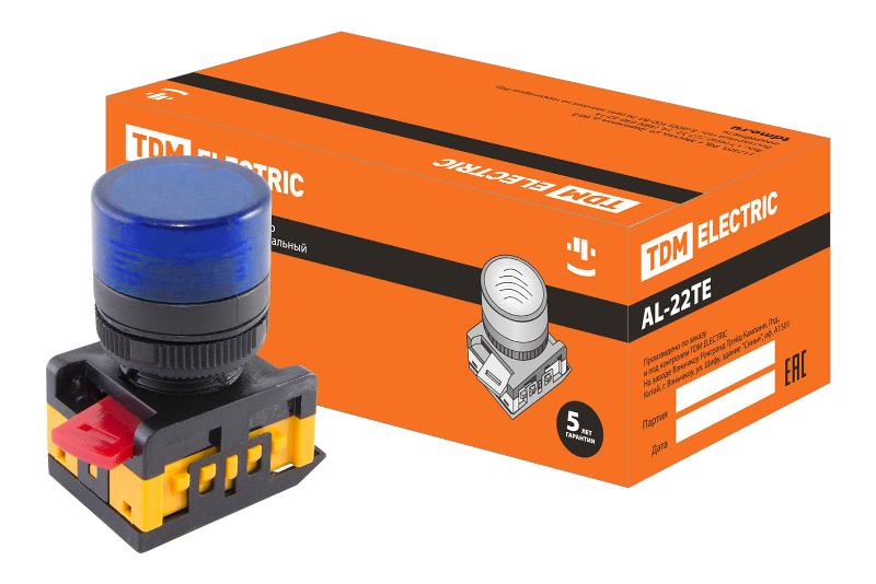 Лампа AL-22TE сигнальная d22мм синий неон/230В цилиндр  | SQ0702-0040 | TDM — TDM ELECTRIC