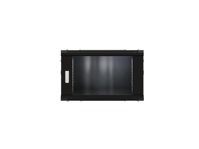 Шкаф настенный 19" TERACOM PRO 9U 600х450 мм дверь стеклянная с замком-ручкой чёрный | TRP-WLL-0964-40B | EKF — миниатюра 2