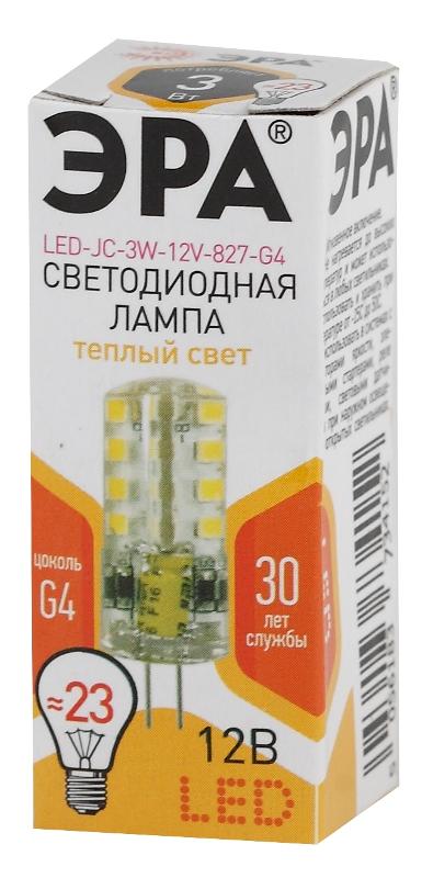 Лампа светодиодная LED JC-3W-12V-827-G4 (диод, капсула, 3Вт, тепл, G4) | Б0033193 | ЭРА — миниатюра 4