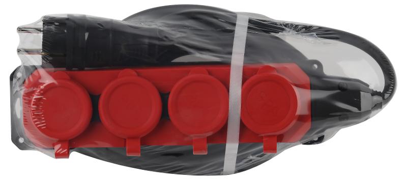 Удлинитель силовой UK-4e-3x1,5-5m-IP44(KG) с заземлением 4 розетки каучук 5м КГ 3х1,5мм2 IP44 | Б0057585 | ЭРА — миниатюра 2