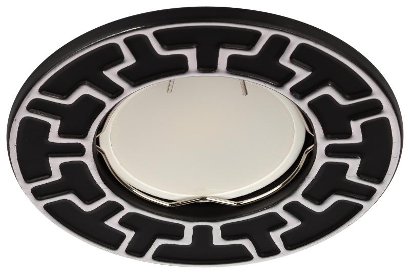 Светильник встраиваемый ST5 CH/BK штампованный MR16,12V/220V, 50W черный/хром | Б0036485 | ЭРА — миниатюра 1