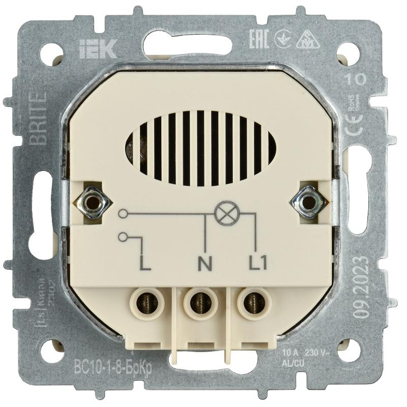 BRITE Выключ. карточный 30А ВС10-1-8-БрКр беж. | BR-V11-0-10-K10 | IEK — миниатюра 5