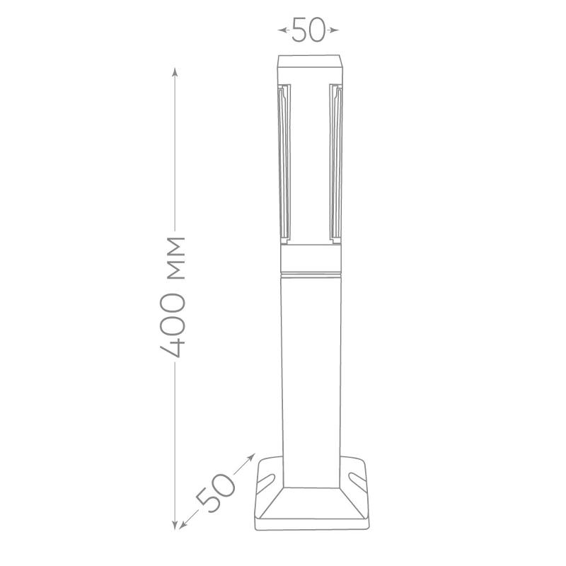 Светильник садово-парковый светодиодный, 5W, 250Lm, 4000K, черный DH602 | 11706 | FERON — миниатюра 5