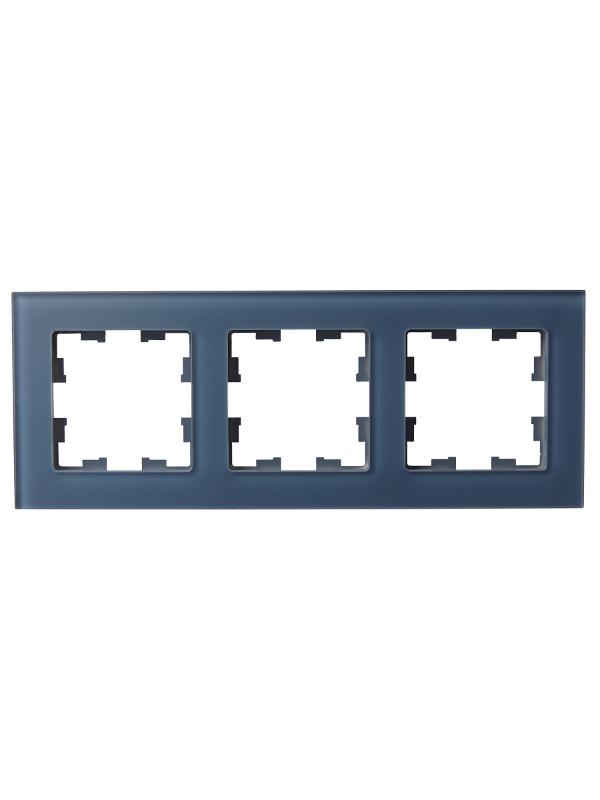 BRITE Рамка 3-ая РУ-3-2-Бр стекло маренго матовый | BR-M32-G-31-K35 | IEK — миниатюра 2