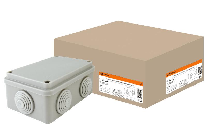 Коробка распределительная о/п 120х80х50мм, крышка, IP55, 6 вх. | SQ1401-0105 | TDM — TDM ELECTRIC