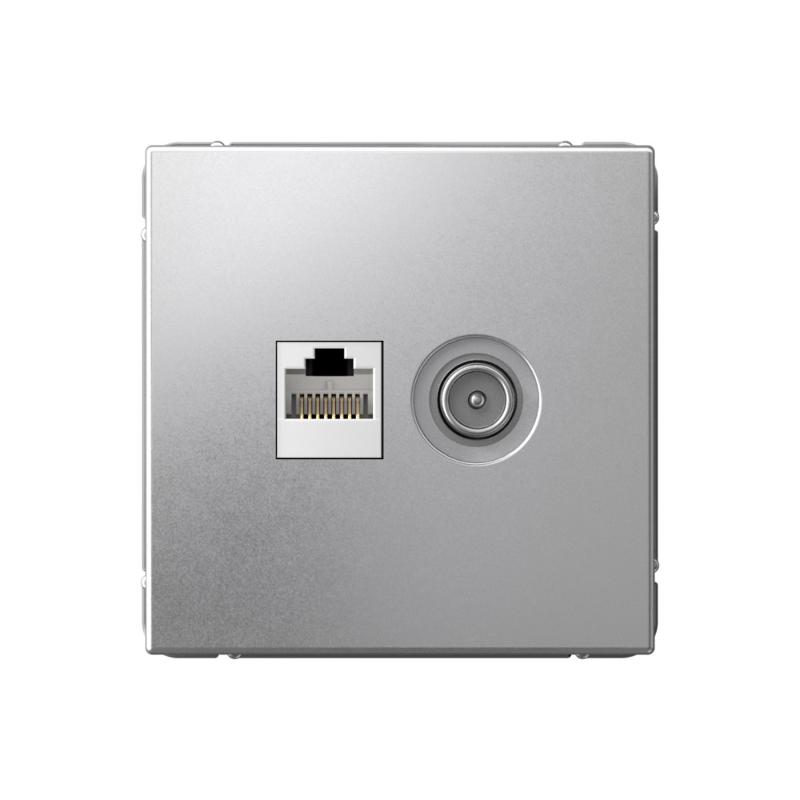ArtGallery Алюминий Розетка двойная TV + компьютерная RJ45, кат. 5Е | GAL000389 | SE — Systeme Electric