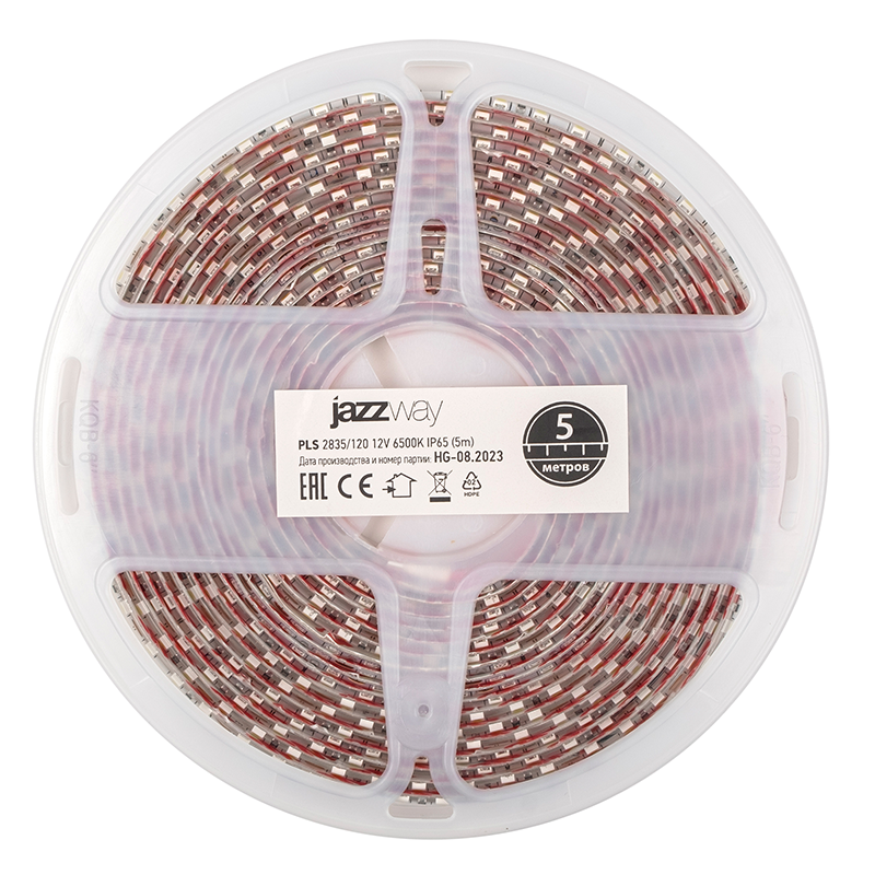 Лента светодиодная LED PLS 2835/120 12Вт 12В 6500К IP65 5м | 2859099 | Jazzway — миниатюра 5