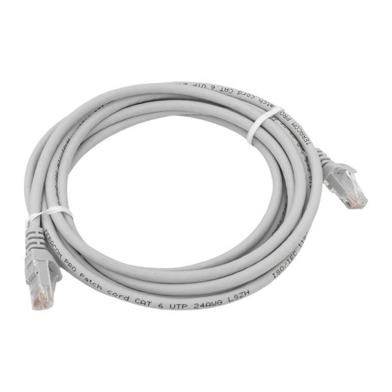 Патч-корд TERACOM PRO Cat.6 неэкранированный UTP оболочка LSZH серый (3,0м) | TRP-6UTP-LSH-3M-GY | EKF — EKF