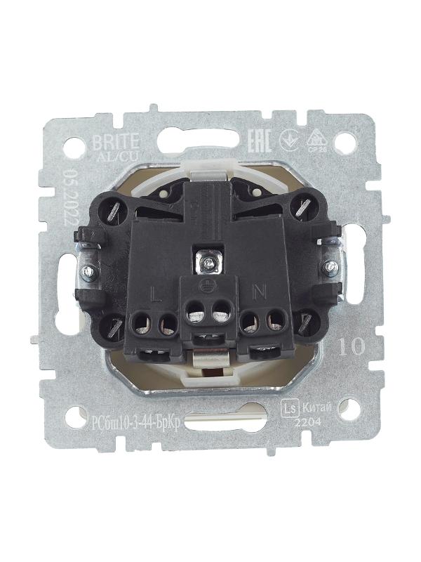 BRITE Розетка с заземлением со шторками с кр. 16А IP44 РСбш10-3-44-БрКр бежевый | BR-R16-16-44-K10 | IEK — миниатюра 21