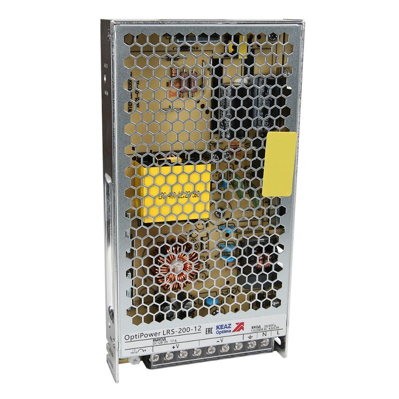 Блок питания панельный OptiPower LRS 200-12 17A | 328884 | КЭАЗ — КЭАЗ (Курский электроаппаратный завод)