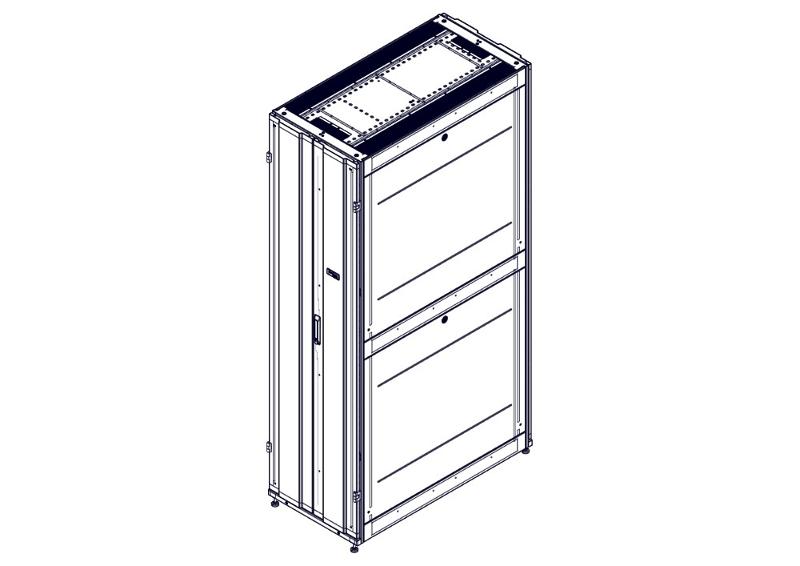 Шкаф Systeme Electric, серия Uniprom, 48U-600/1200, боковые панели 4шт, черный | UR3307 | SE — миниатюра 4