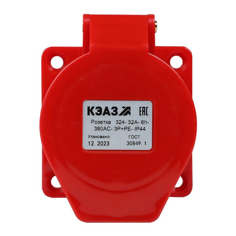 Розетка 324-32А-6h-380AC-3P+PE-IP44 | 222760 | КЭАЗ — КЭАЗ (Курский электроаппаратный завод)