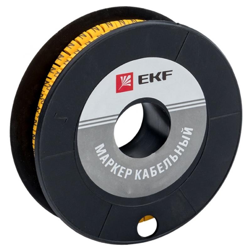 Маркер-кабельный 2,5кв.мм "4" (1000шт.) (ЕС-1) EKF PROxima | plc-KM-2.5-4 | EKF — EKF