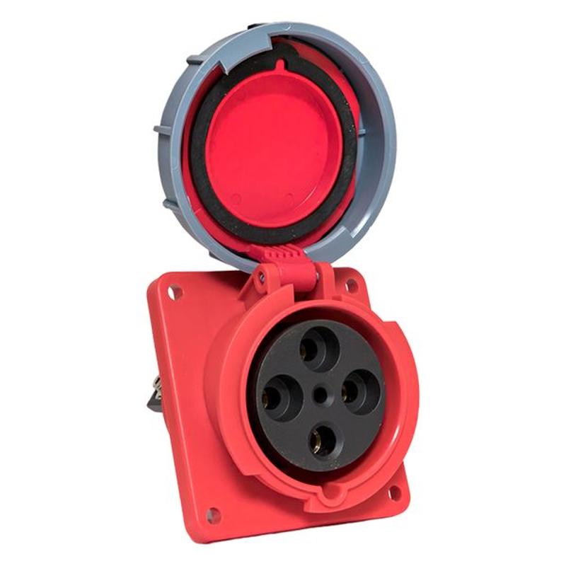 Розетка стационарная внутренняя угловая 4442 3Р+РЕ 125А 380В IP67 EKF PROxima | ps-4442-125-380 | EKF — миниатюра 17