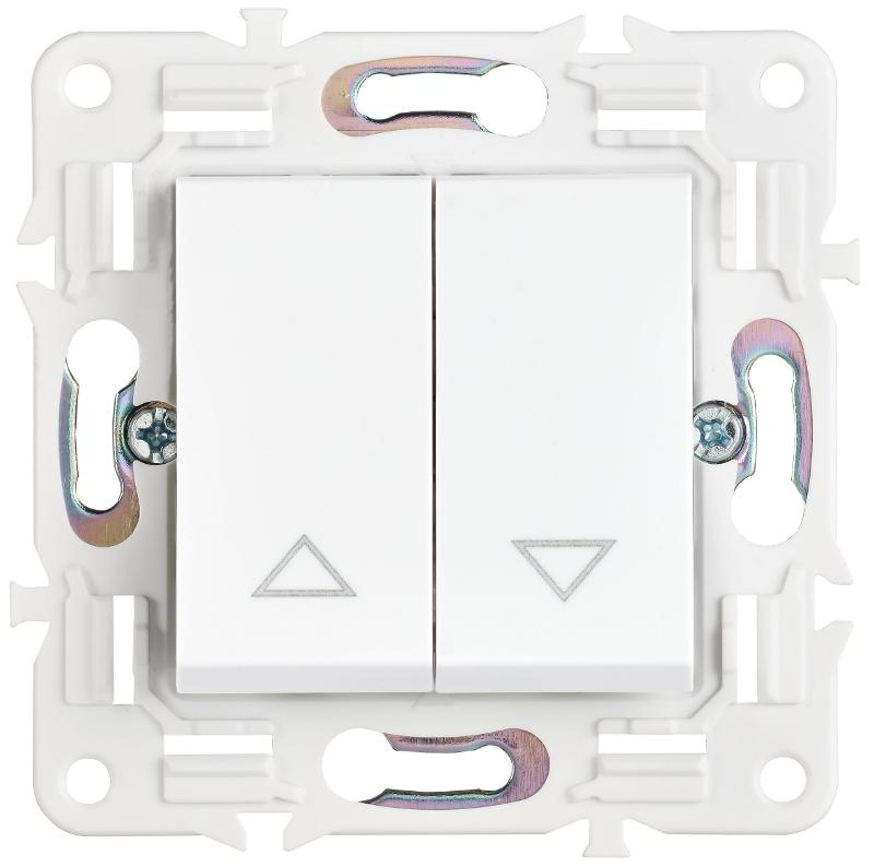 SKANDY Выключатель жалюзи 10А SK-V12W арктический белый | SK-V15-0-10-K01 | IEK — миниатюра 2