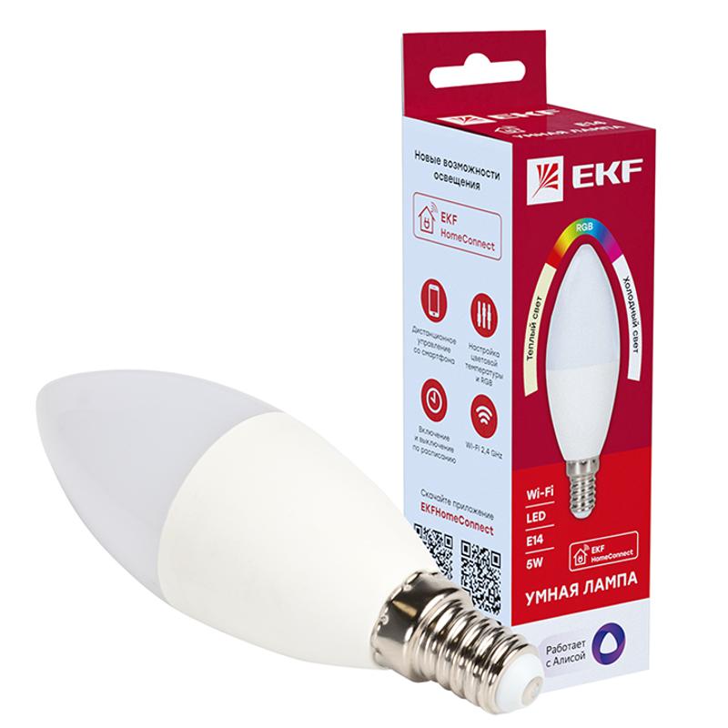 Умная лампа Connect 5W WIFI RGBW E14 | slwf-e14-rgbw | EKF — миниатюра 4
