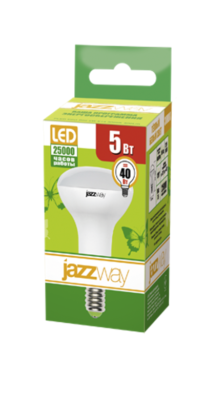 Лампа светодиодная LED 5Вт E14 220В 3000К PLED- ECO-R50 отражатель (рефлектор) | 1037015A | Jazzway — миниатюра 2