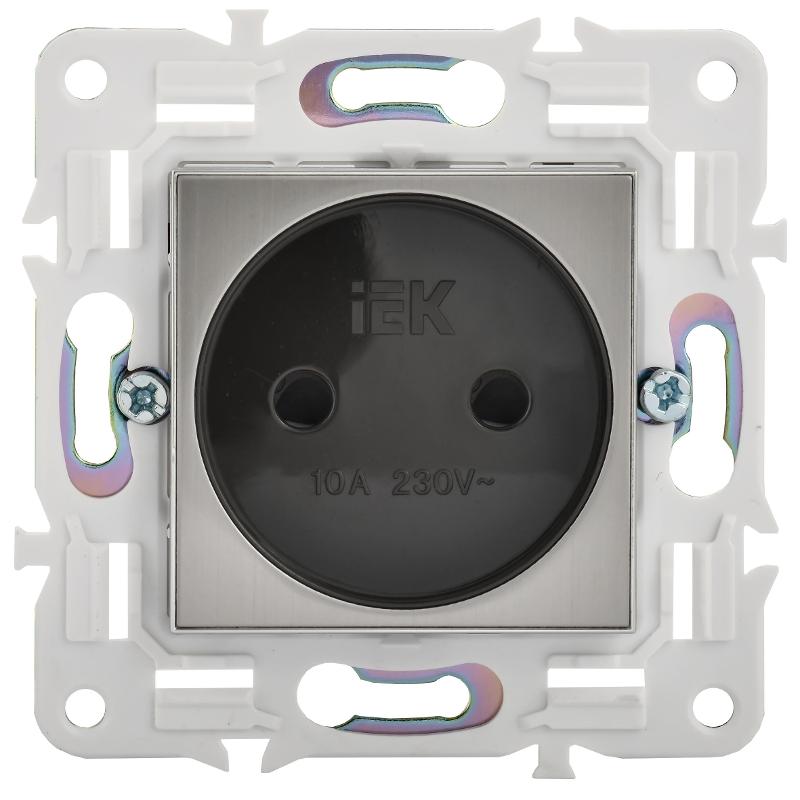 SKANDY Розетка без з/к с з/ш 10А SK-R01N никель | SK-R13-10-K50 | IEK — миниатюра 2