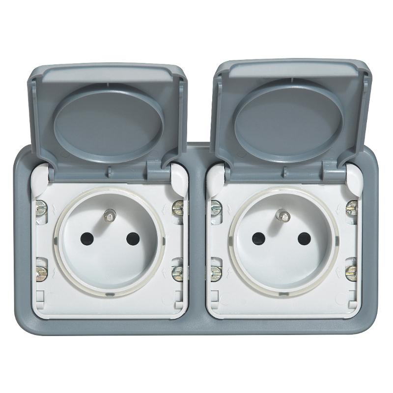 Plexo Серый Коробка 2-ая для наружного монтажа горизонтальная IP55 | 069672 | Legrand — Legrand