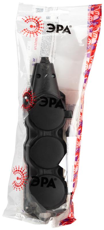 Колодка  KX-3e-B-IP44 каучуковая с заземлением 3 розетки 16A IP44 черная | Б0068453 | ЭРА — миниатюра 4
