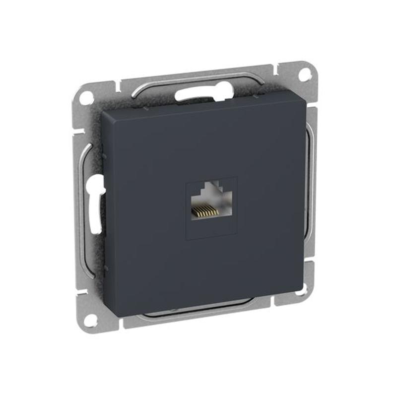 Механизм розетки RJ45 (cat5), графит Эпика  |UP1-SOG-RJ45-5| EKF — миниатюра 3