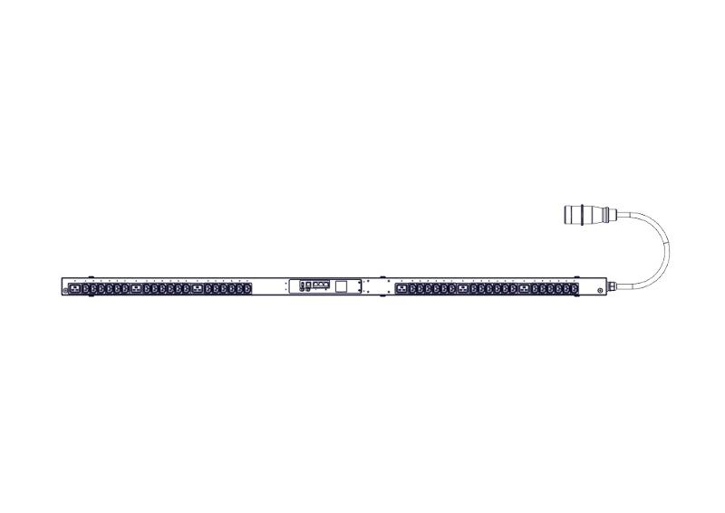 БРП Uniprom, управляемый, 0U, 240В, 1Ф, 16A, 36xC13 6xC19, 3м кабель, IEC309 | UP8952 | SE — Systeme Electric