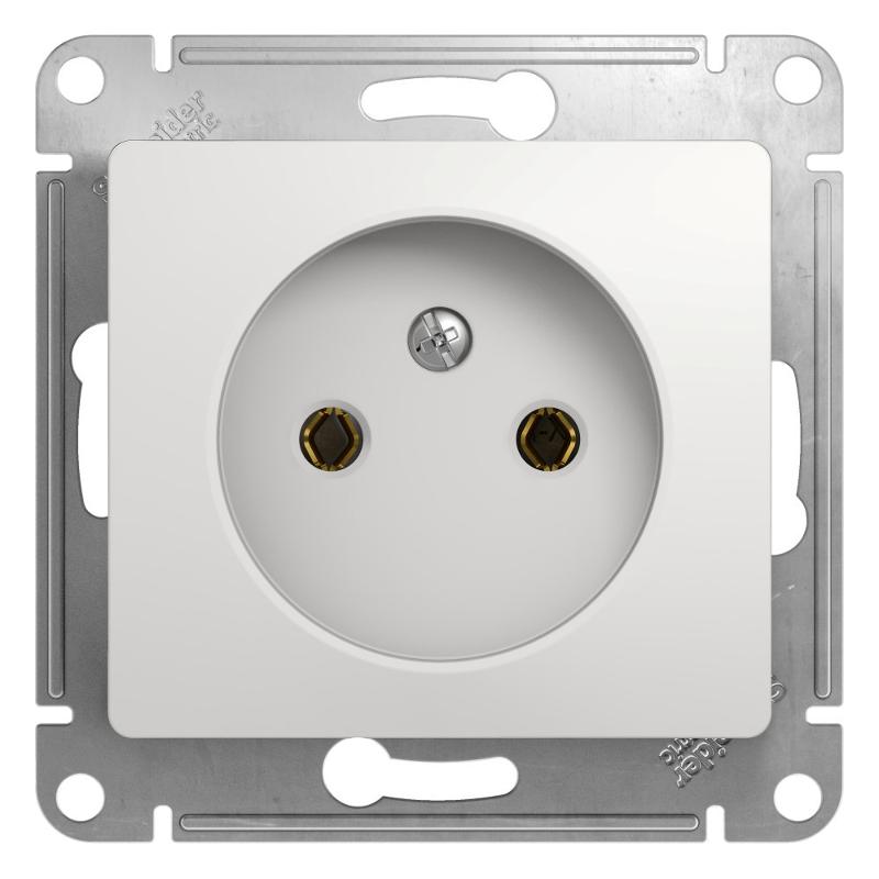 Glossa Белый Розетка без заземления | GSL000141 | SE — Systeme Electric