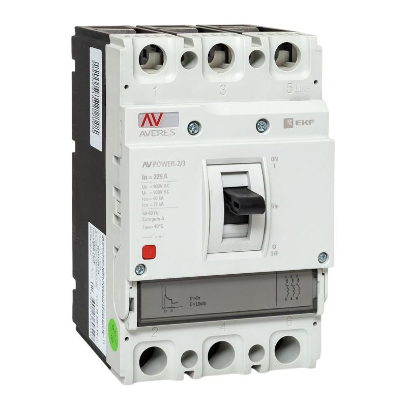 Выключатель автоматический AV POWER-2/3 225А 80kA TR AVERES — миниатюра 1