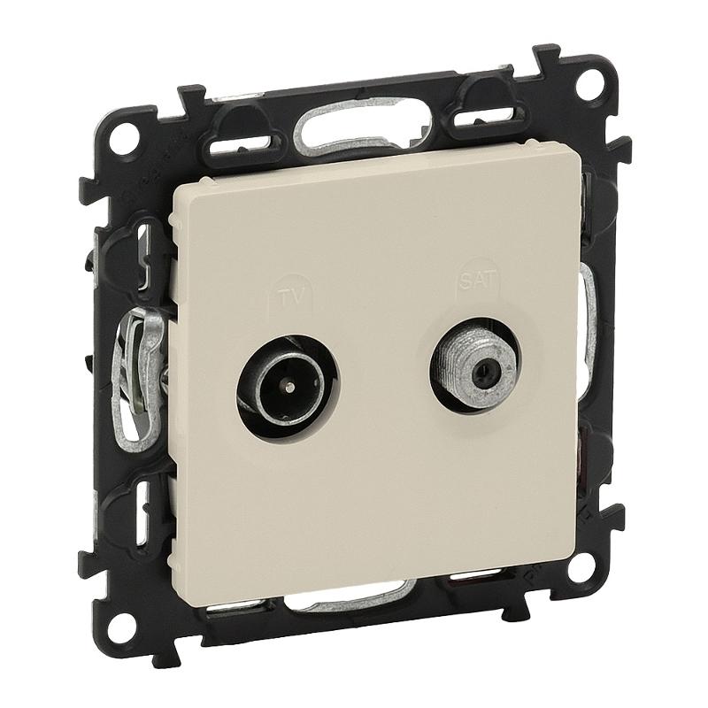 Valena LIFE DIY Сл.кость Розетка TV-SAT проходная 1,5дБ/14дБ, диап. 5-862МГц/950-2400 МГц. | 753563 | Legrand — Legrand